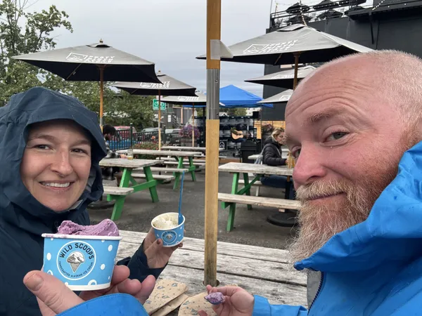 Wild Scoops ice cream in the rain