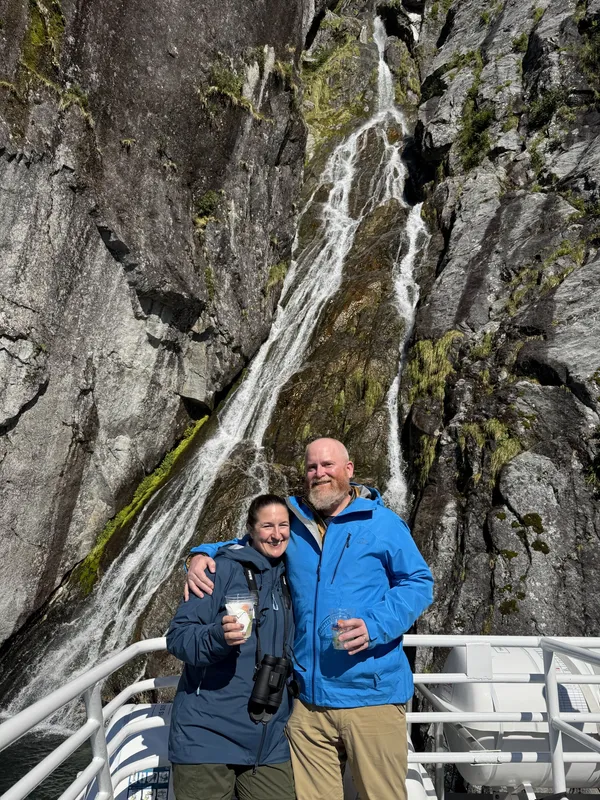 Waterfall along the fjord tour